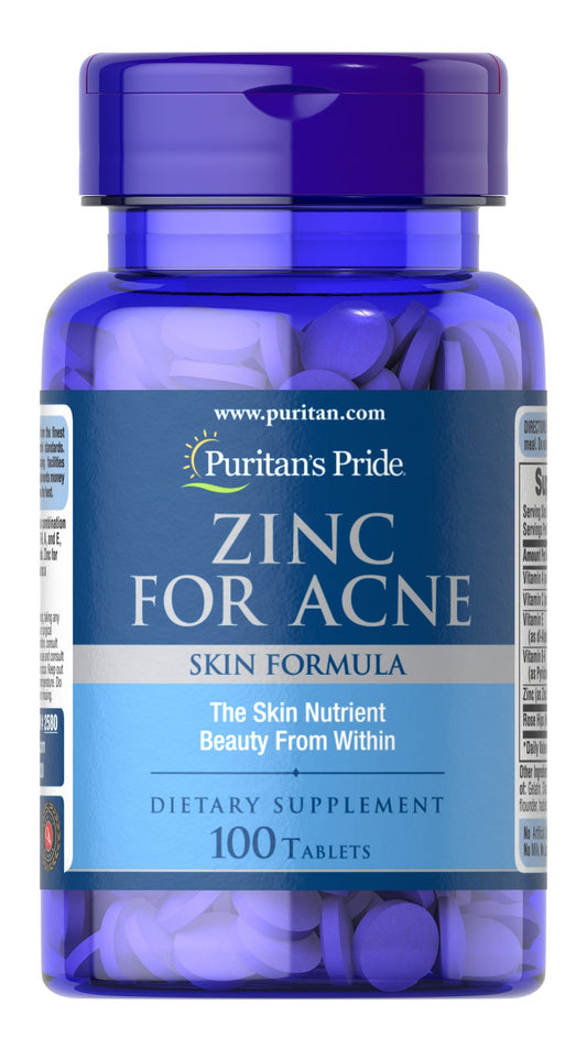 PURITAN'S PRIDE Zinc for Acne 100 tabs